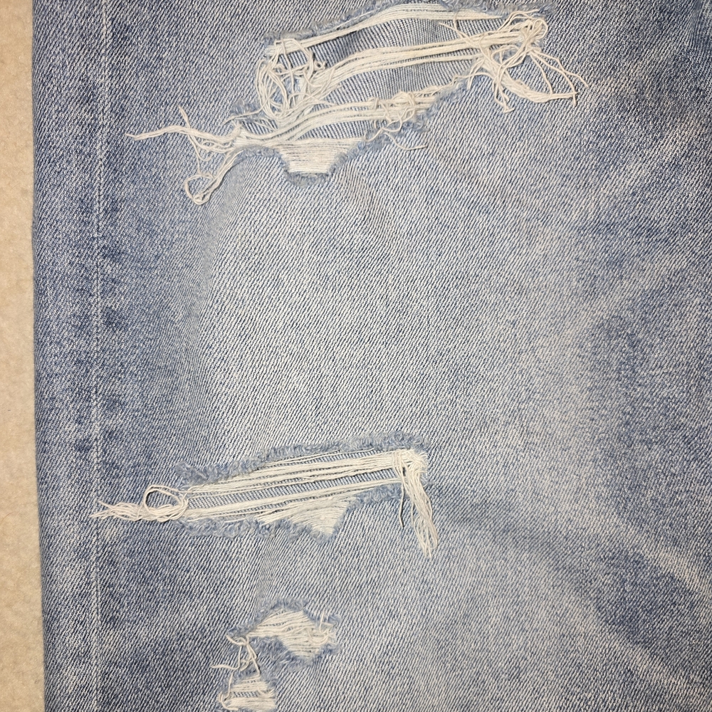 American Eagle Dreamy Drape High Waist Womens Wide Leg Blue Jeans Denim 8 Reg - Picture 6 of 8